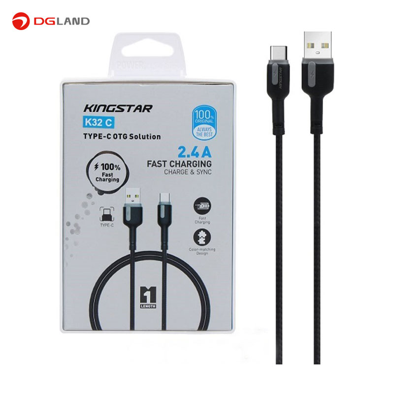 کابل تبدیل USB به USB-C کینگ استار مدل K32 C طول 1 متر