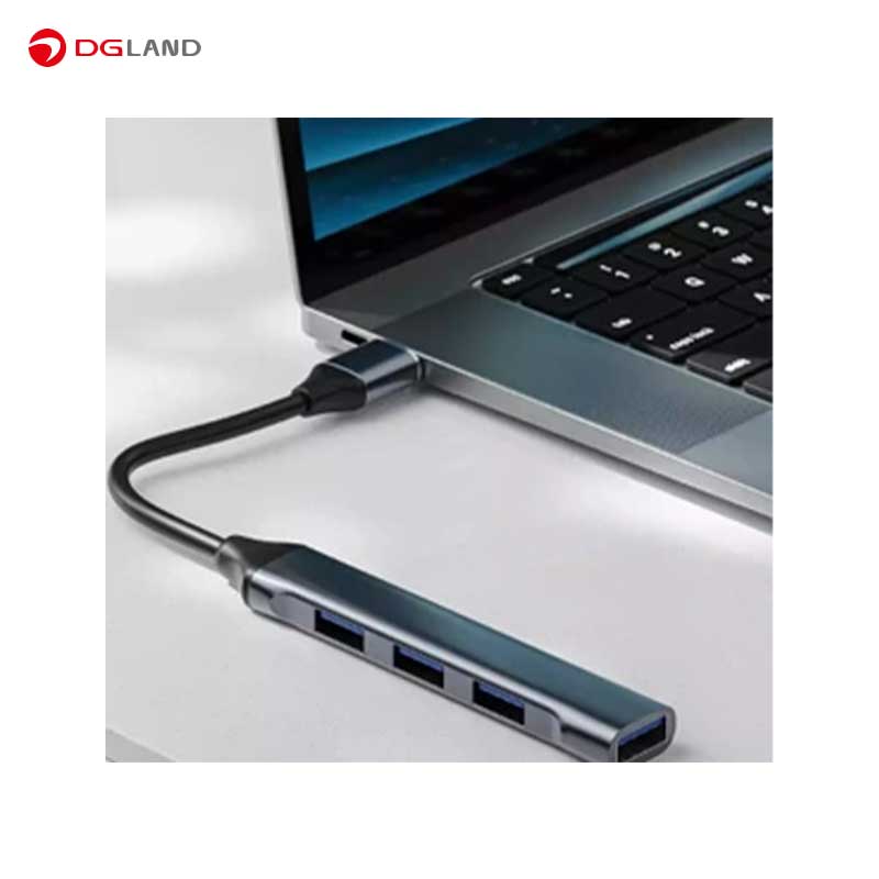 هاب 4 پورت USB-A گرین لاین مدل Docking Station Adapter GN4N10HUSBA 