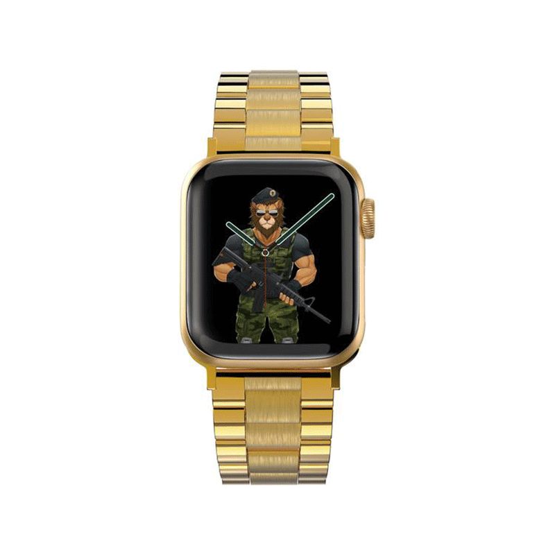 بند اپل واچ گرین مدل Metallic Grande Strap مناسب برای اپل واچ 44-42mm بند اپل واچ گرین مدل Metallic Grande Strap مناسب برای اپل واچ 44-42mm