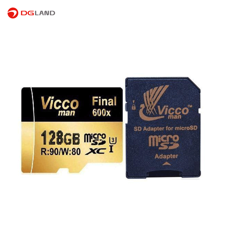 کارت حافظه microSDHC ویکو من مدل Final 600x کلاس 10 استاندارد UHS-I U3 سرعت 90MBps ظرفیت 128 گیگابایت همراه با آداپتور SD کارت حافظه microSDHC ویکو من مدل Final 600x کلاس 10 استاندارد UHS-I U3 سرعت 90MBps ظرفیت 128 گیگابایت همراه با آداپتور SD