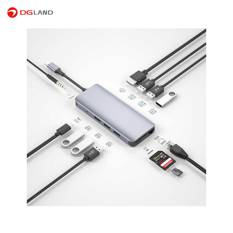 هاب 12 پورت USB-C گرین لاین مدل 12 A