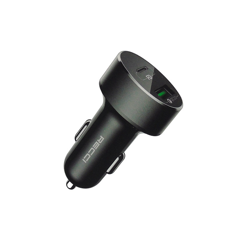 شارژر فندکی خودرو فست‌ شارژ رسی Recci RUC-Y2 Dual port PD + QC3.0 Car Charger 36W