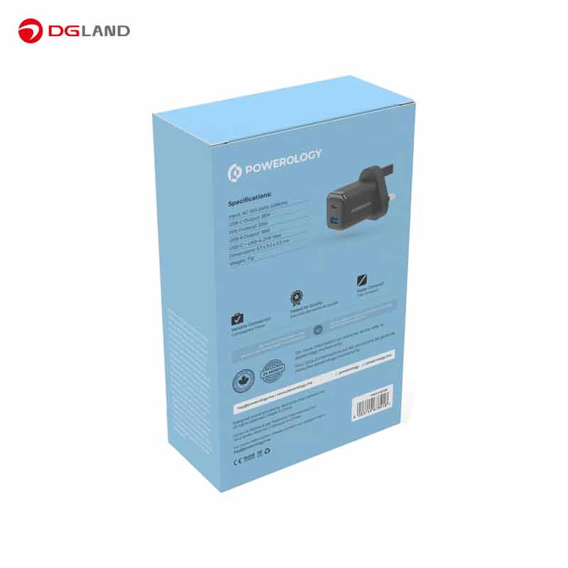 شارژر دیواری 35 وات پاورولوژی مدل PWCUQC023 شارژر دیواری 35 وات پاورولوژی مدل PWCUQC023