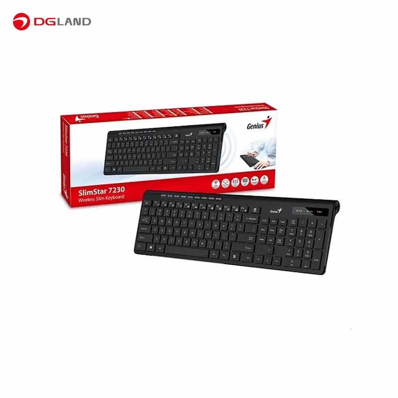 کیبورد بی سیم جنیوس مدل SLIM STAR 7230 کیبورد بی سیم جنیوس مدل SLIM STAR 7230