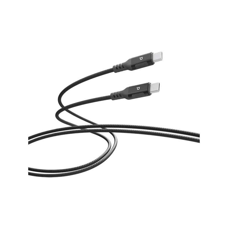 کابل شارژ تایپ سی به تایپ سی پاورولوژی مدل Power Sync Weave PCAB027