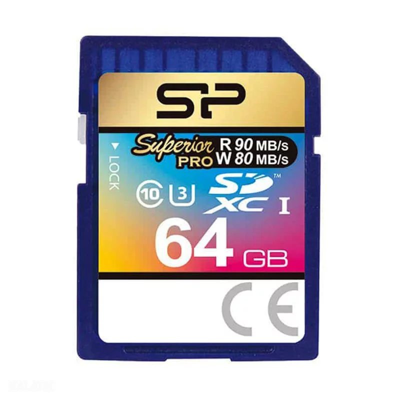 کارت حافظه SDXC سیلیکون پاور مدل Superior Pro کلاس 10 استاندارد UHS-I U3 با سرعت 100MB ظرفیت 64 گیگابایت