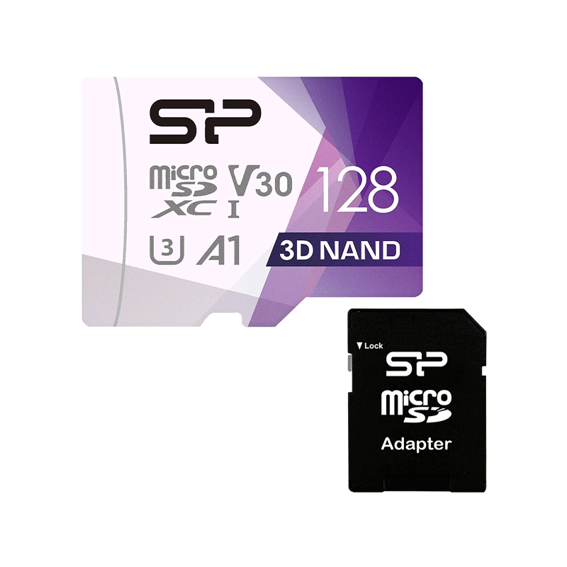 کارت حافظه microSDXC سیلیکون پاور مدل Superior Pro کلاس 10 استاندارد UHS-I U3 سرعت 100MBps ظرفیت 128 گیگابایت به همراه آداپتور SD