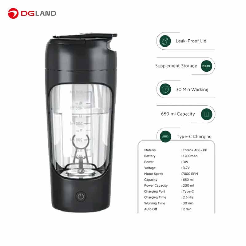 شیکر شارژی قابل حمل گرین لاین مدل Protein Mixer GNPRSH650M گنجایش 0.65 لیتر شیکر شارژی قابل حمل گرین لاین مدل Protein Mixer GNPRSH650M گنجایش 0.65 لیتر