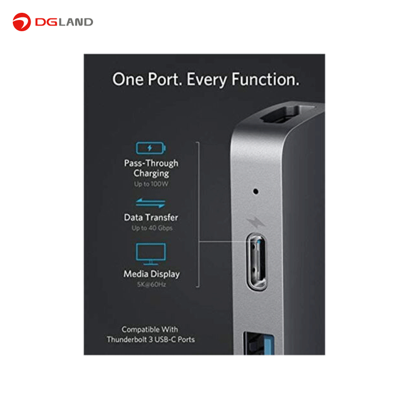 هاب 7 پورت انکر مدل 547USB-C Hub A8371 هاب 7 پورت انکر مدل 547USB-C Hub A8371