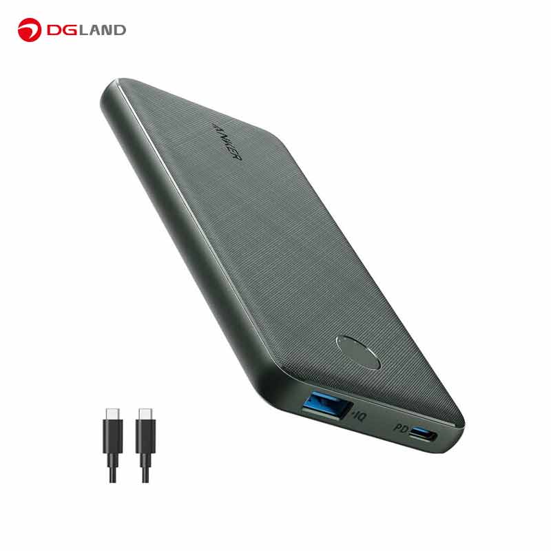 پاوربانک 20 وات انکر مدل PowerCore Slim Essential A1245613 ظرفیت 10000 میلی آمپر ساعت به همراه کابل تایپ سی به تایپ سی پاوربانک 20 وات انکر مدل PowerCore Slim Essential A1245613 ظرفیت 10000 میلی آمپر ساعت به همراه کابل تایپ سی به تایپ سی