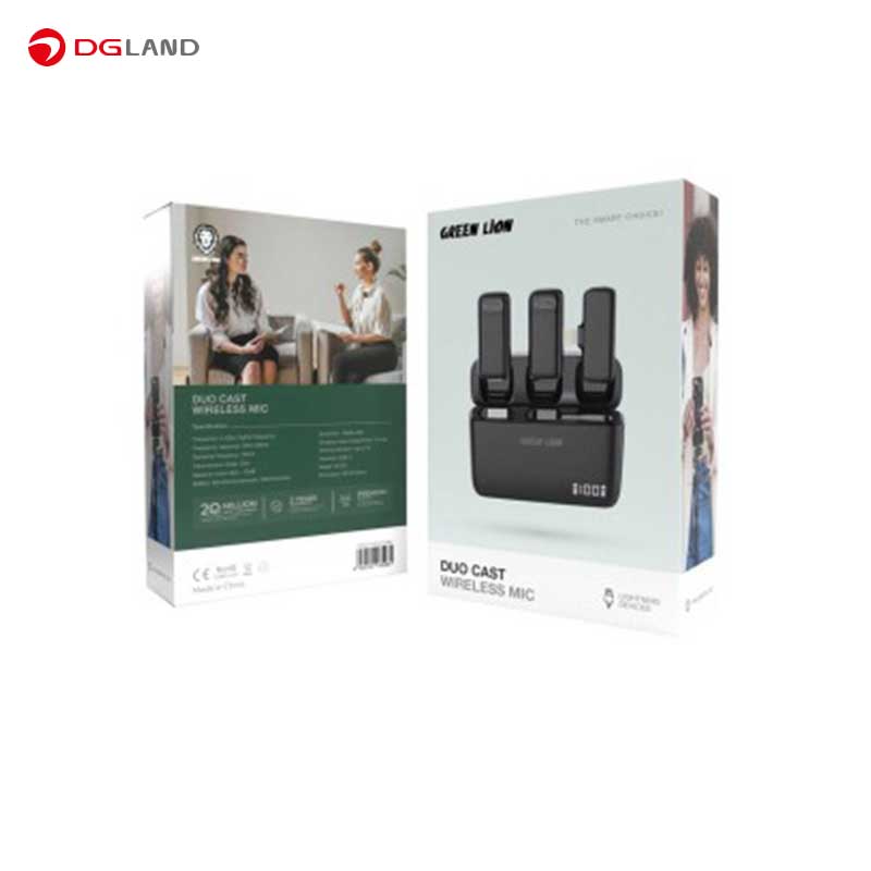 میکروفون یقهای بی سیم دوکاربره گرین لاین مدل GNDCTWMICLG میکروفون یقهای بی سیم دوکاربره گرین لاین مدل GNDCTWMICLG