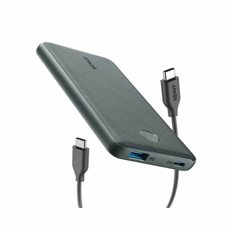 پاوربانک 20 وات انکر مدل PowerCore Slim Essential A1245613 ظرفیت 10000 میلی آمپر ساعت به همراه کابل تایپ سی به تایپ سی پاوربانک 20 وات انکر مدل PowerCore Slim Essential A1245613 ظرفیت 10000 میلی آمپر ساعت به همراه کابل تایپ سی به تایپ سی