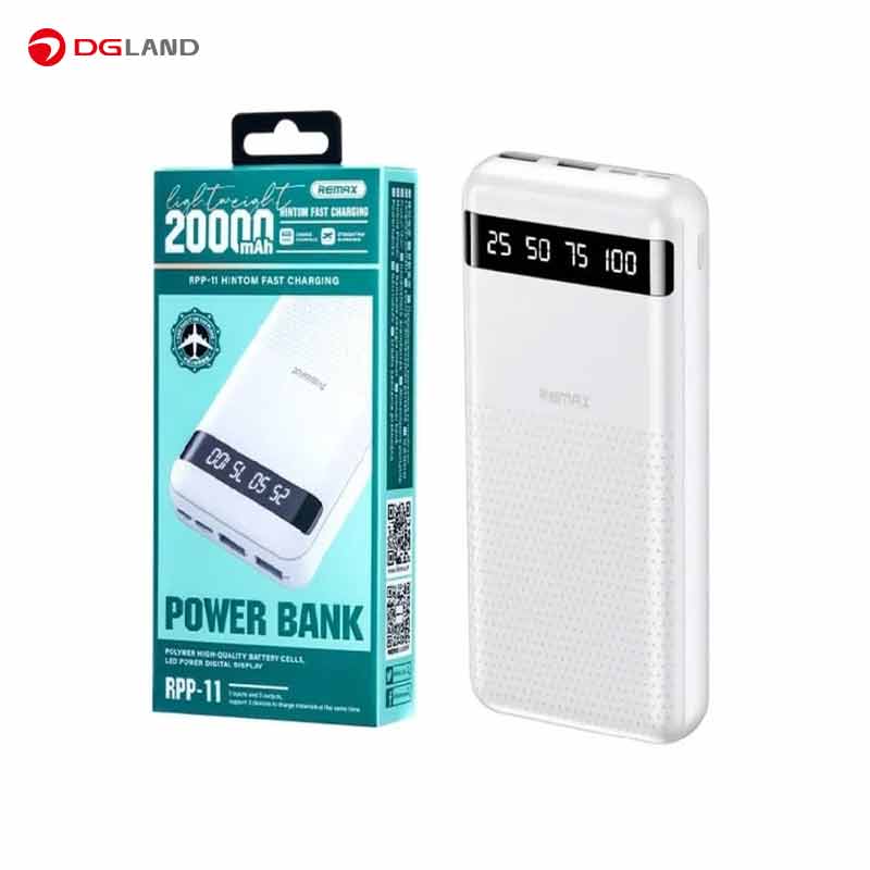پاوربانک ریمکس مدل RPP 11 ظرفیت 20000 میلی آمپر ساعت پاوربانک ریمکس مدل RPP 11 ظرفیت 20000 میلی آمپر ساعت