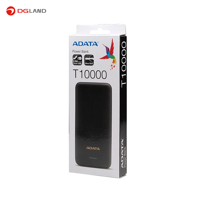 شارژر همراه ای دیتا مدل T10000 ظرفیت 10000 میلی آمپر ساعت شارژر همراه ای دیتا مدل T10000 ظرفیت 10000 میلی آمپر ساعت