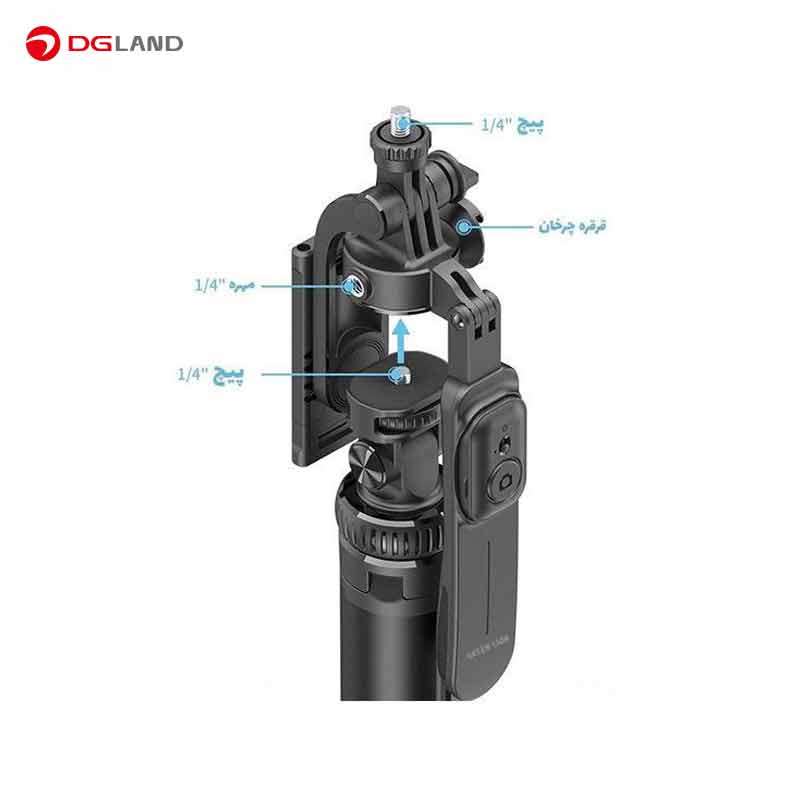 پایه نگهدانده موبایل و دوربین گرین لاین مدل Extendable Selfie Stick Tripod GL-SSK03 پایه نگهدانده موبایل و دوربین گرین لاین مدل Extendable Selfie Stick Tripod GL-SSK03